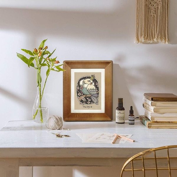 6x8 Wood Picture Frames, Rustic Photo Frame with Real Glass Front,Wall Hanging and Tabletop Standing,Vertical or Horizontal Display (Brown) - Image 6